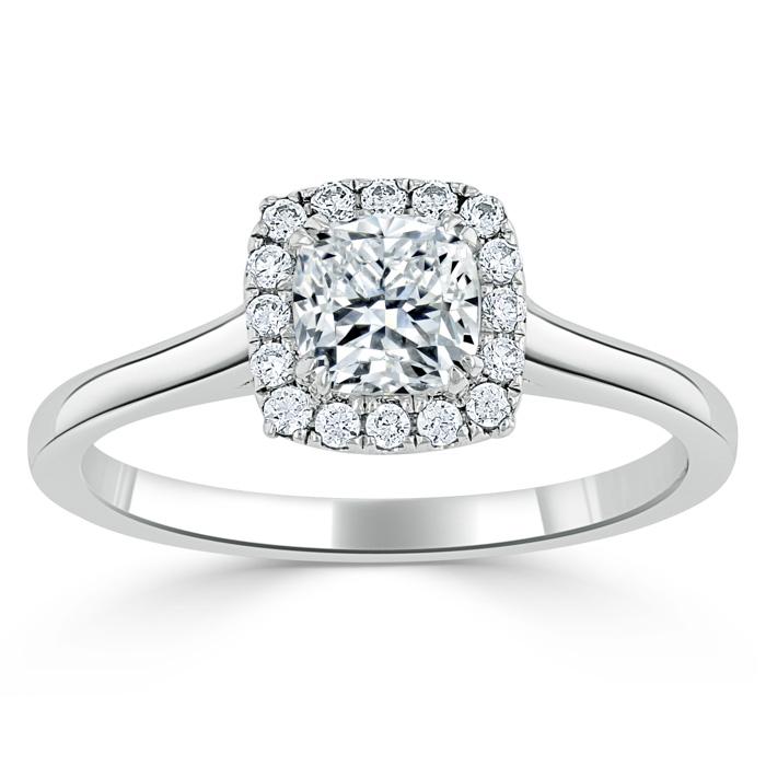 The Aurora — Cushion Lab Diamond Halo Engagement Ring II
