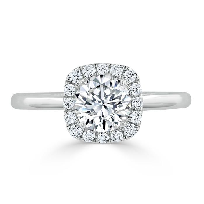 The Aurora — Round Lab Diamond Halo Engagement Ring IV