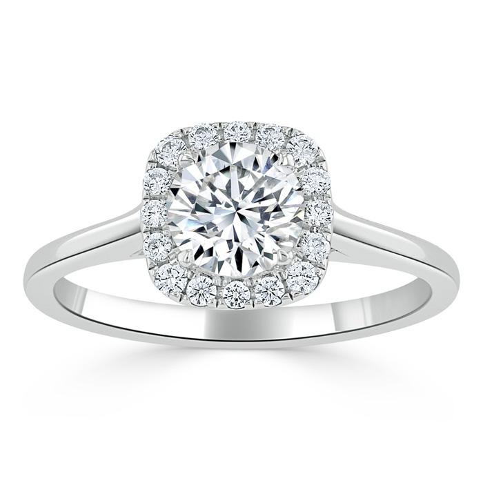 The Aurora — Round Lab Diamond Halo Engagement Ring IV
