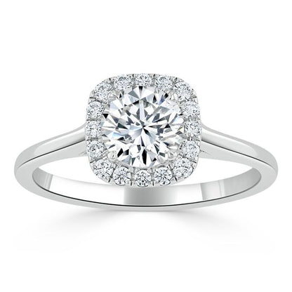 The Aurora — Round Lab Diamond Halo Engagement Ring IV