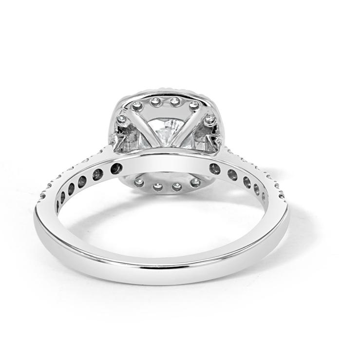 The Aurora — Cushion Lab Diamond Tiffany Halo Engagement Ring IV