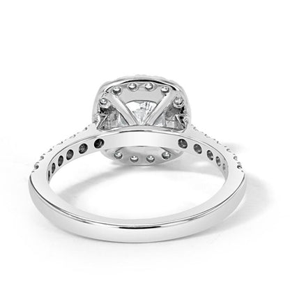 The Aurora — Cushion Lab Diamond Tiffany Halo Engagement Ring IV