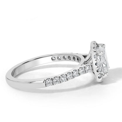The Aurora — Cushion Lab Diamond Tiffany Halo Engagement Ring IV