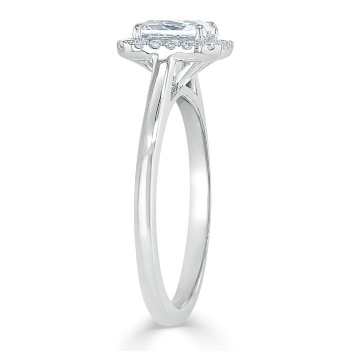 The Aurora — Radiant Lab Diamond Halo Engagement Ring V