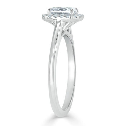 The Aurora — Radiant Lab Diamond Halo Engagement Ring V