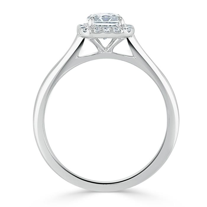 The Aurora — Radiant Lab Diamond Halo Engagement Ring V