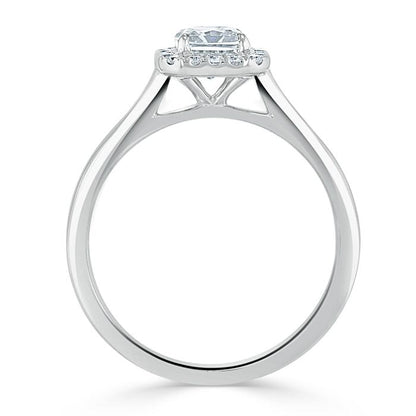The Aurora — Radiant Lab Diamond Halo Engagement Ring V