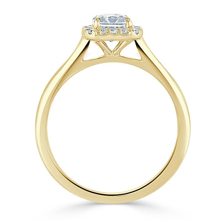The Aurora — Radiant Lab Diamond Halo Engagement Ring V