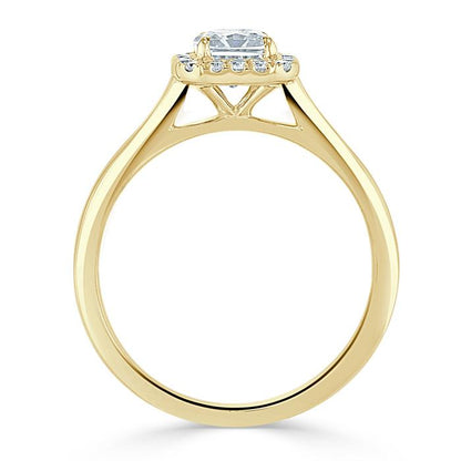 The Aurora — Radiant Lab Diamond Halo Engagement Ring V
