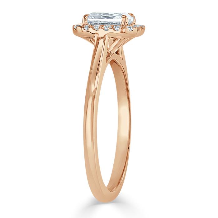 The Aurora — Radiant Lab Diamond Halo Engagement Ring V