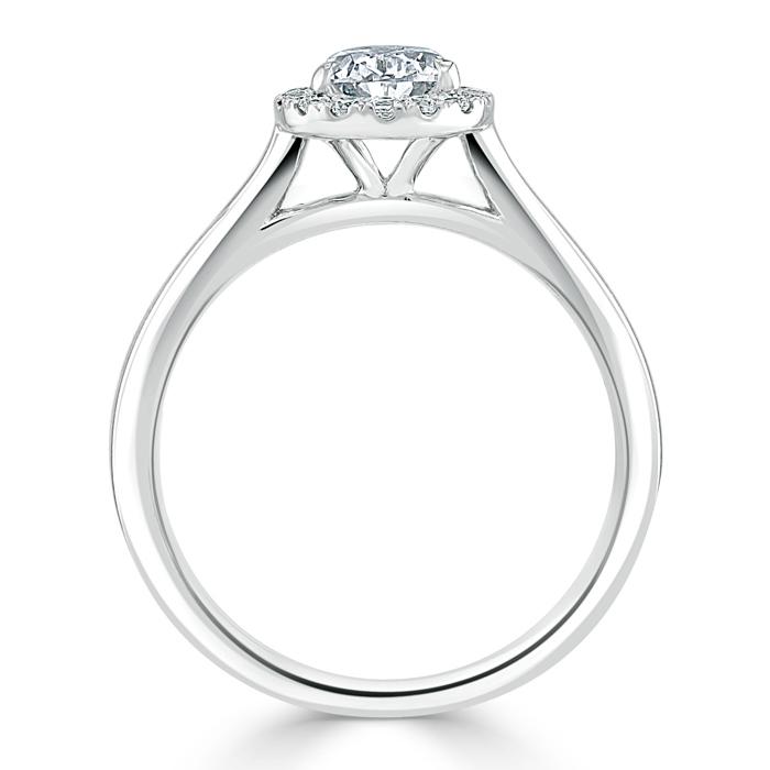 The Aurora — Pear Lab Diamond Halo Engagement Ring V