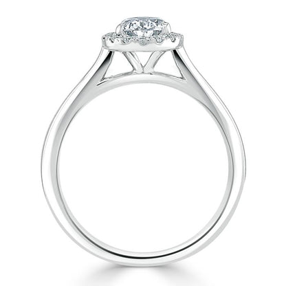 The Aurora — Pear Lab Diamond Halo Engagement Ring V