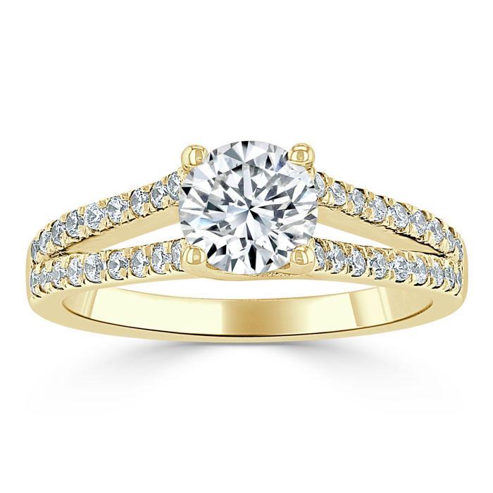 The Clara — Round Lab Diamond Tiffany Double Band Engagement Ring
