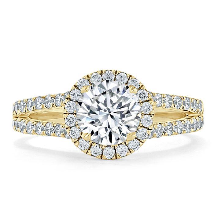 The Aurora — Round Lab Diamond Tiffany Halo Engagement Ring III