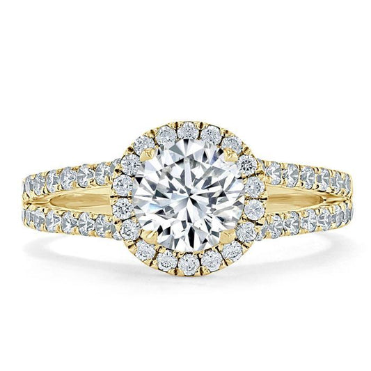 The Aurora — Round Lab Diamond Tiffany Halo Engagement Ring III