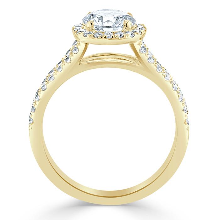 The Aurora — Round Lab Diamond Tiffany Halo Engagement Ring III