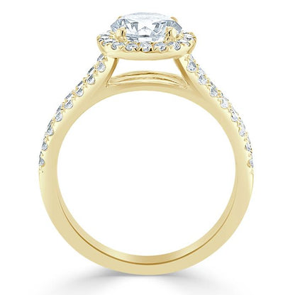 The Aurora — Round Lab Diamond Tiffany Halo Engagement Ring III