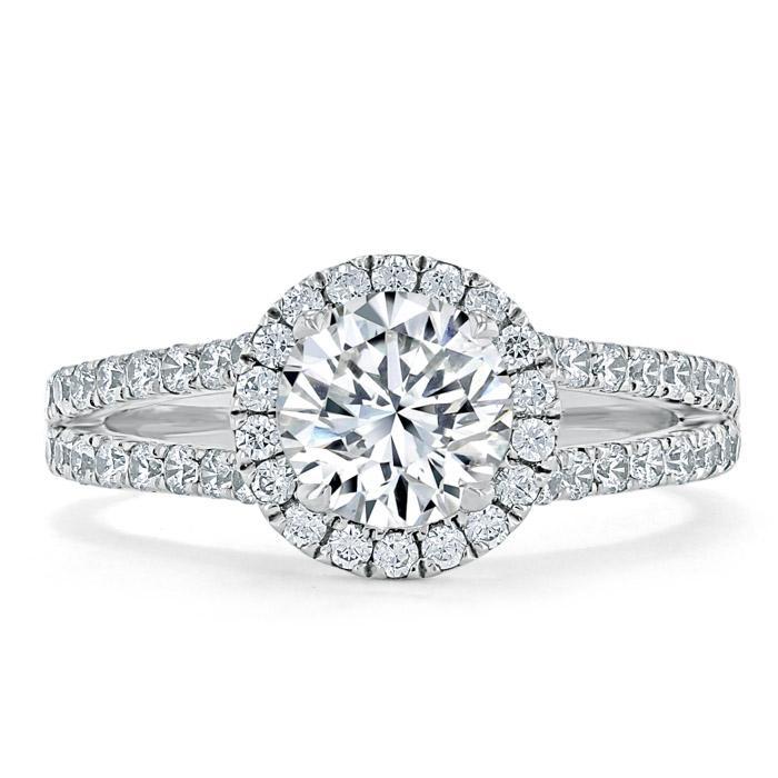 The Aurora — Round Lab Diamond Tiffany Halo Engagement Ring III