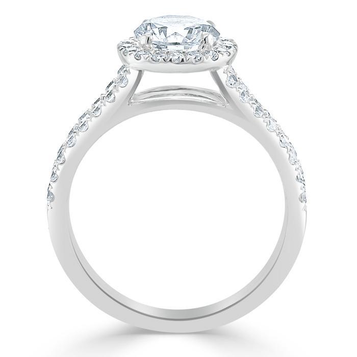 The Aurora — Round Lab Diamond Tiffany Halo Engagement Ring III