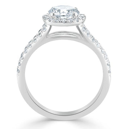 The Aurora — Round Lab Diamond Tiffany Halo Engagement Ring III