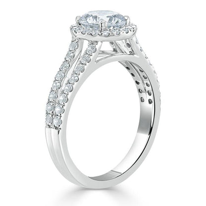 The Aurora — Round Lab Diamond Tiffany Halo Engagement Ring III