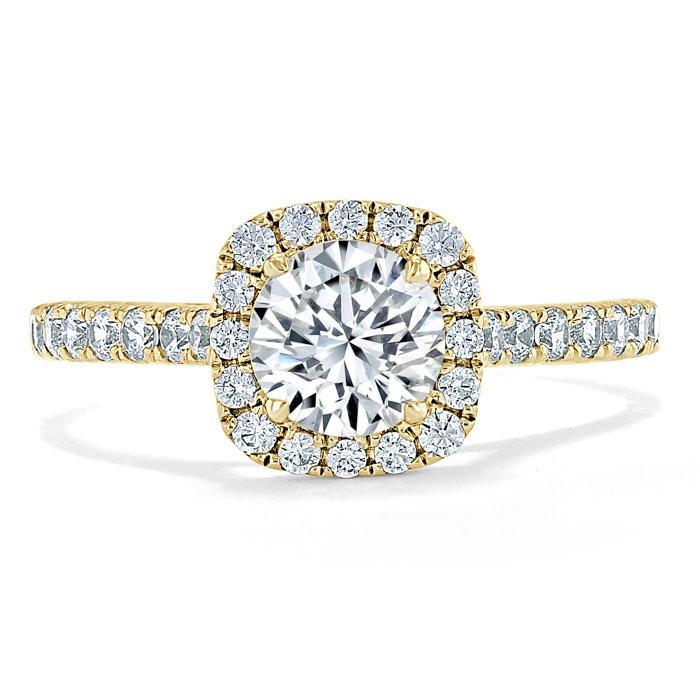 The Aurora — Round Lab Diamond Tiffany Halo Engagement Ring II