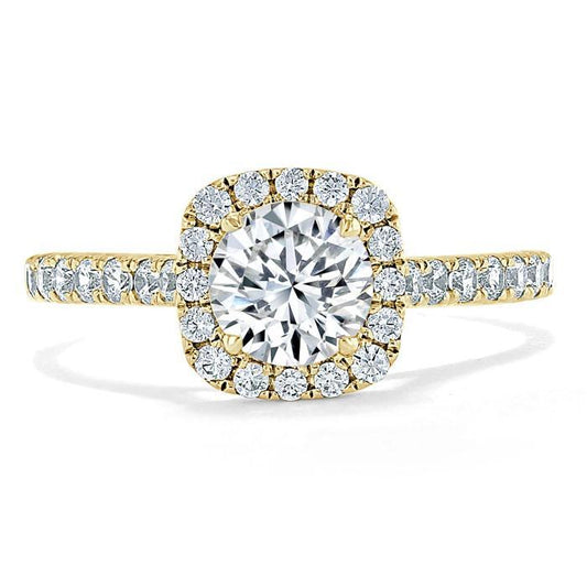 The Aurora — Round Lab Diamond Tiffany Halo Engagement Ring II