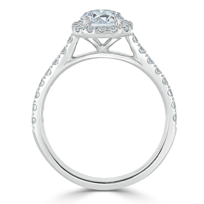 The Aurora — Round Lab Diamond Tiffany Halo Engagement Ring II