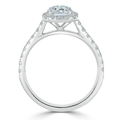 The Aurora — Round Lab Diamond Tiffany Halo Engagement Ring II