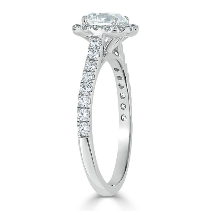 The Aurora — Round Lab Diamond Tiffany Halo Engagement Ring II