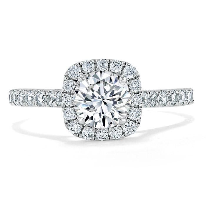 The Aurora — Round Lab Diamond Tiffany Halo Engagement Ring II