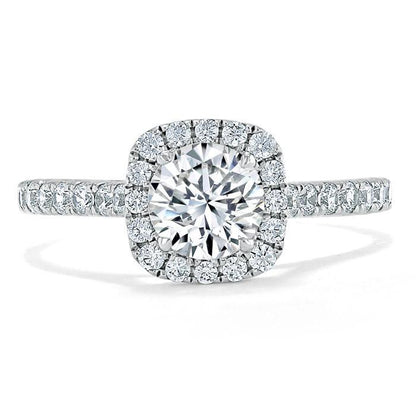 The Aurora — Round Lab Diamond Tiffany Halo Engagement Ring II