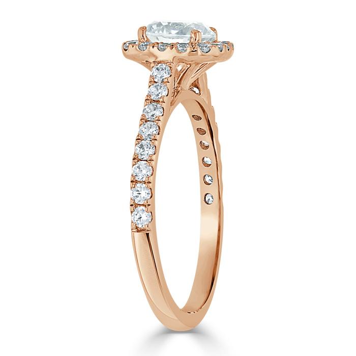 The Aurora — Round Lab Diamond Tiffany Halo Engagement Ring II