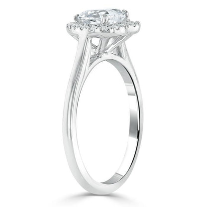 The Aurora — Heart Lab Diamond Halo Engagement Ring IV