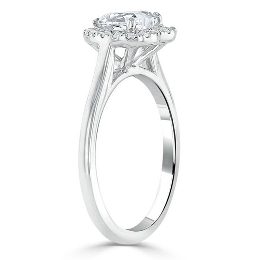 The Aurora — Heart Lab Diamond Halo Engagement Ring IV