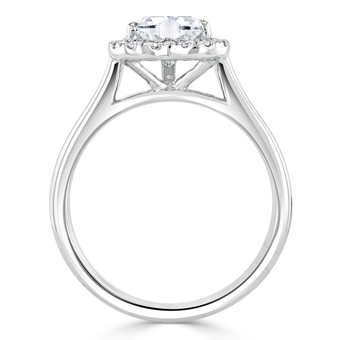 The Aurora — Heart Lab Diamond Halo Engagement Ring IV