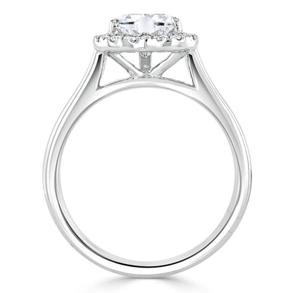 The Aurora — Heart Lab Diamond Halo Engagement Ring IV