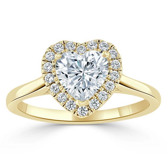 The Aurora — Heart Lab Diamond Halo Engagement Ring IV
