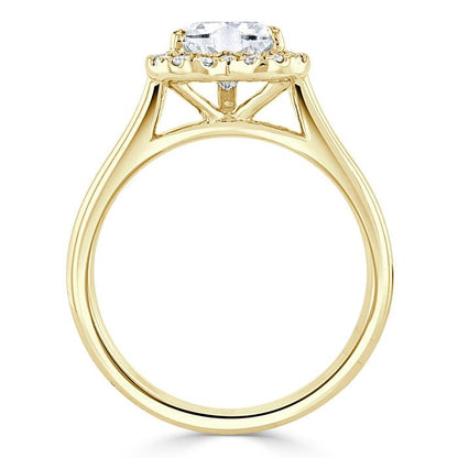 The Aurora — Heart Lab Diamond Halo Engagement Ring IV