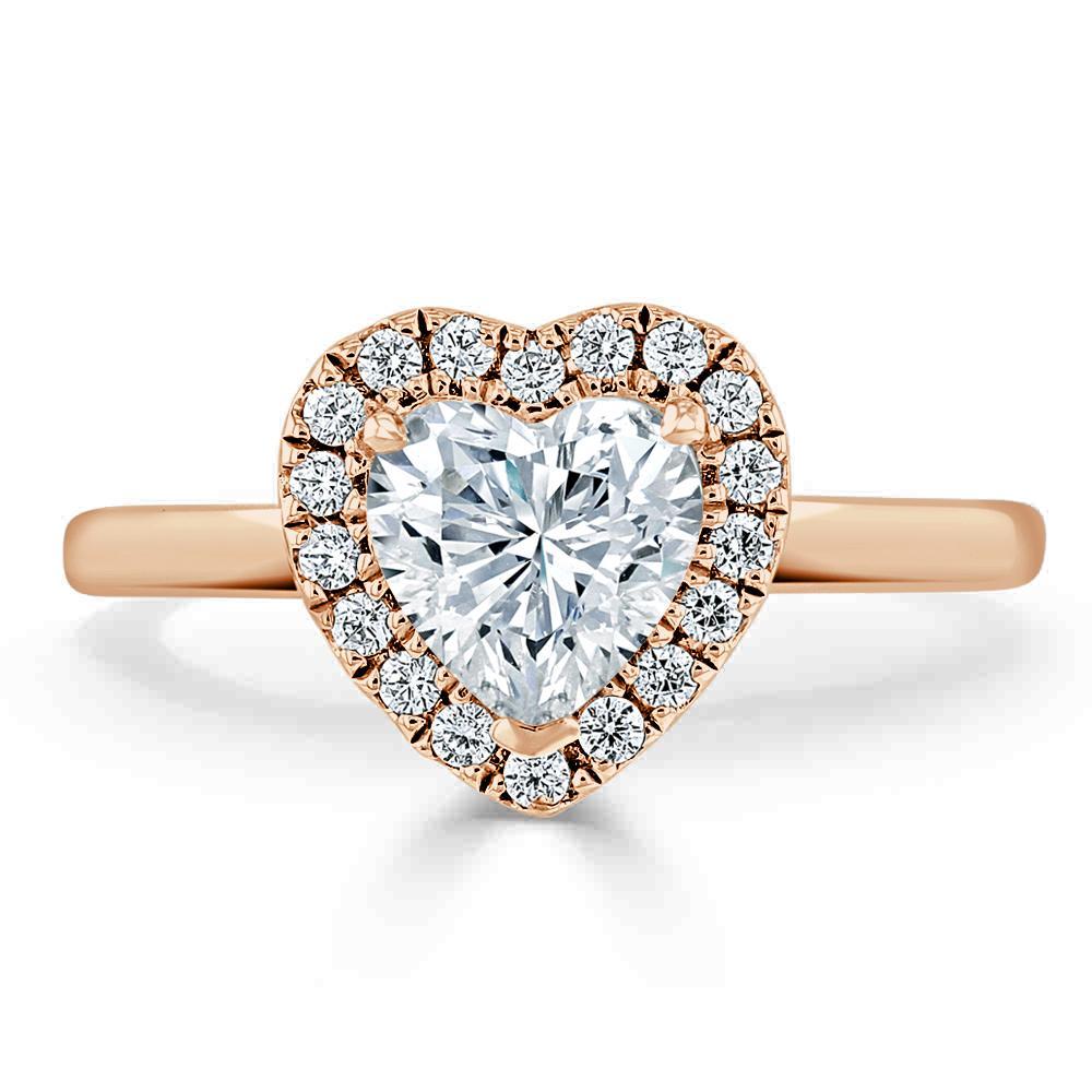 The Aurora — Heart Lab Diamond Halo Engagement Ring IV