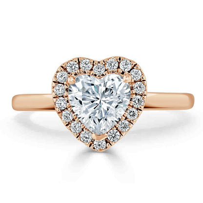 The Aurora — Heart Lab Diamond Halo Engagement Ring IV