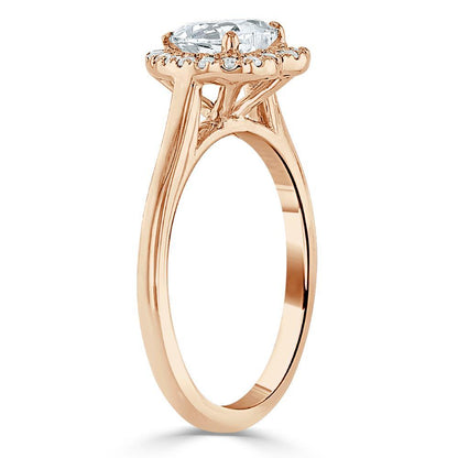 The Aurora — Heart Lab Diamond Halo Engagement Ring IV