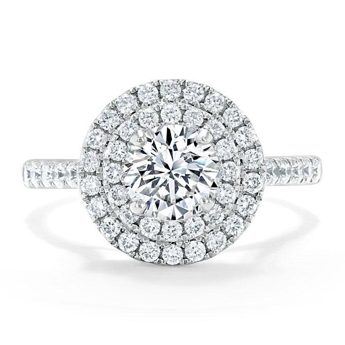 The Aurora — Round Lab Diamond Double Halo Engagement Ring