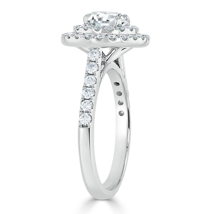 The Aurora — Round Lab Diamond Double Halo Engagement Ring