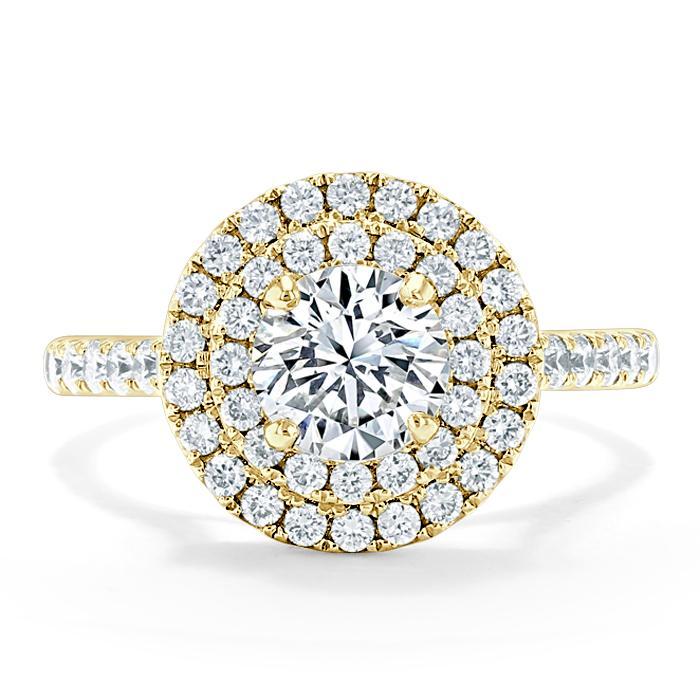 The Aurora — Round Lab Diamond Double Halo Engagement Ring