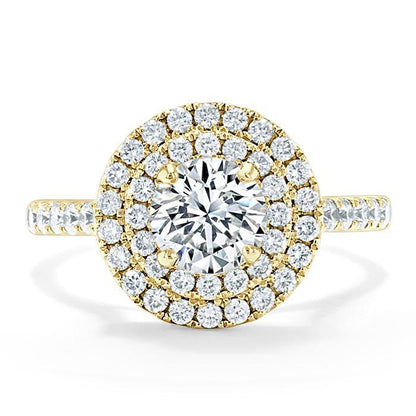 The Aurora — Round Lab Diamond Double Halo Engagement Ring