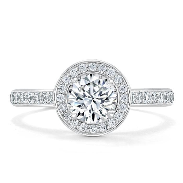 The Aurora — Round Lab Diamond Tiffany Halo Engagement Ring