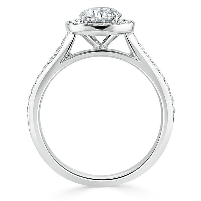 The Aurora — Round Lab Diamond Tiffany Halo Engagement Ring