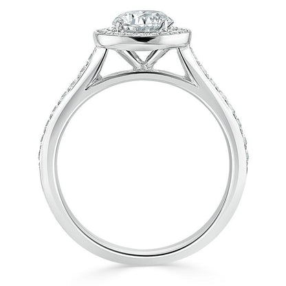The Aurora — Round Lab Diamond Tiffany Halo Engagement Ring