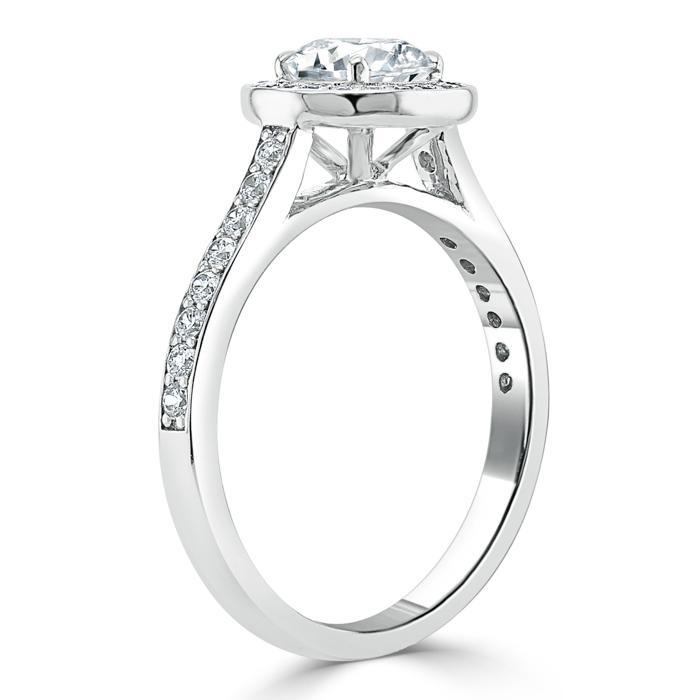 The Aurora — Round Lab Diamond Tiffany Halo Engagement Ring